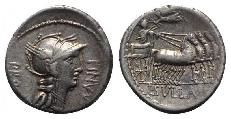 L. Sulla and L. Manlius Torquatus, Military mint moving with Sulla, 82 BC. AR De...