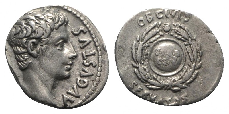 Augustus (27 BC-AD 14). AR Denarius (18mm, 3.67g, 3h). Spain (Colonia Patricia?)...