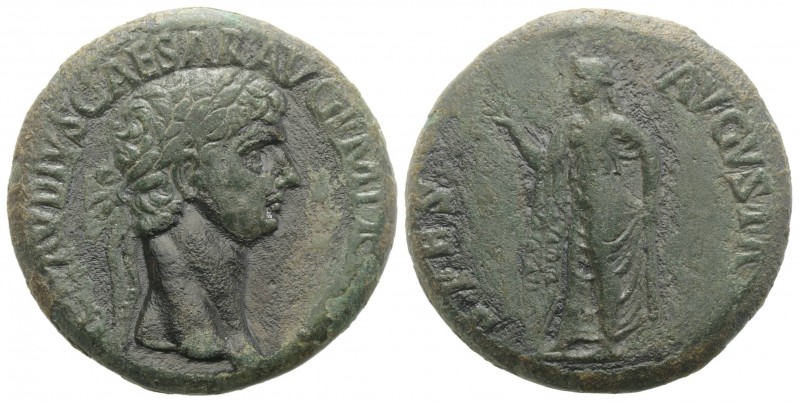 Claudius (41-54). Æ Sestertius (33.5mm, 26.49g, 12h). Rome, 41-2. Laureate head ...