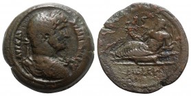 Hadrian (117-138). Egypt, Alexandria. Æ Drachm (35mm, 23.32g, 11h). Dated RY 12 (127/8). Laureate, draped and cuirassed bust r. R/ Nilus reclining l. ...