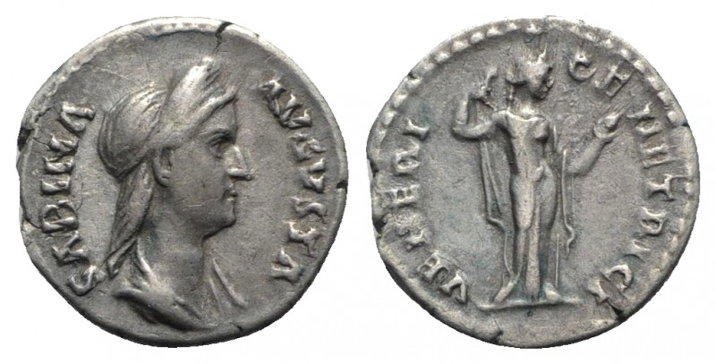Sabina (Augusta, 128-136/7). AR Denarius (17mm, 2.78g, 6h). Rome, c. 134-6. Diad...