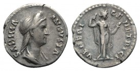 Sabina (Augusta, 128-136/7). AR Denarius (17mm, 2.78g, 6h). Rome, c. 134-6. Diademed and draped bust r. R/ Venus standing r., drawing fold of drapery ...