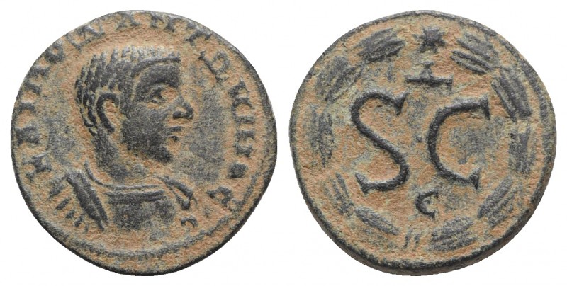 Diadumenian (Caesar, 217-218). Seleucis and Pieria, Antioch. Æ As (19mm, 4.20g, ...