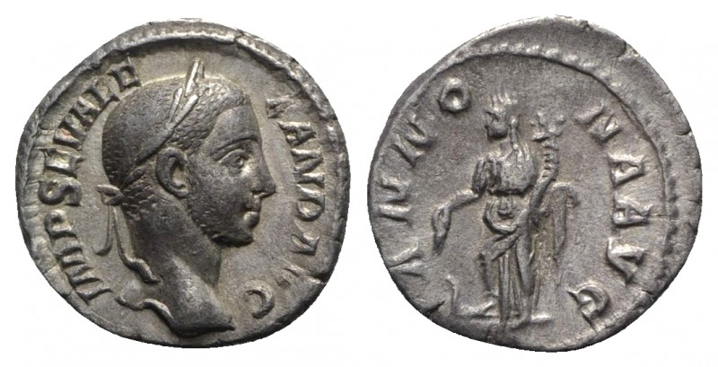 Severus Alexander (222-235). AR Denarius (19mm, 3.10g, 6h). Rome, AD 228. Laurea...