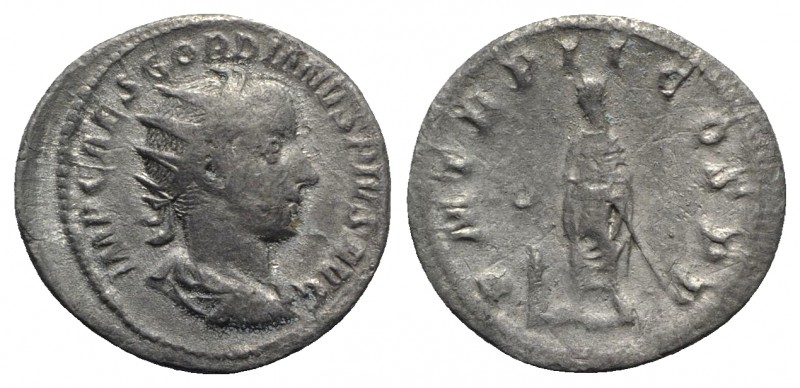 Gordian III (238-244). AR Antoninianus (22mm, 2.90g, 12h). Rome, AD 240. Radiate...