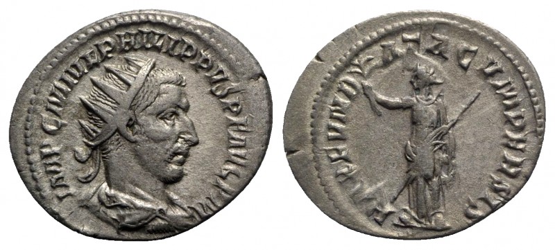 Philip I (244-249). AR Antoninianus (24.5mm, 4.36g, 1h). Antioch, 247-8. Radiate...