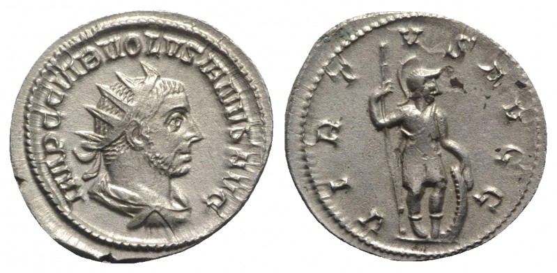 Volusian (251-253). AR Antoninianus (23mm, 4.09g, 6h). Rome. Radiate, draped and...