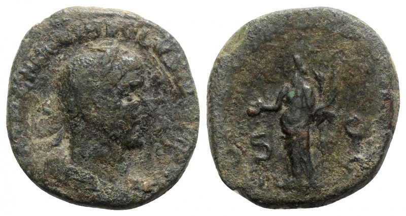 Volusian (251-253). Æ Sestertius (30mm, 16.89g, 6h). Rome, AD 253. Laureate, dra...