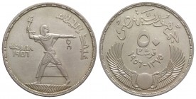 Egypt. AR 50 Piastres 1907 (40mm, 28.09g, 12h). KM 386. Good VF