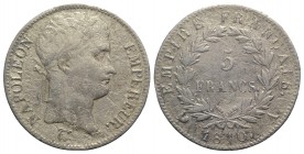 France, Napoleon I (1804-1814). AR 5 Francs 1810, Paris (37mm, 24.31g, 6h). KM 694. Good Fine