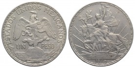 Mexico. AR 1 Peso 1910 (39mm, 27.05g, 6h). KM 453. Good VF