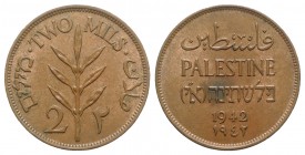 Palestine. AR 2 Mils 1942 (28mm, 7.97g, 12h). KM 2. Good VF