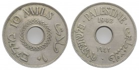 Palestine. AR 10 Mils 1942 (27mm, 6.44g, 12h). KM 4. Good VF