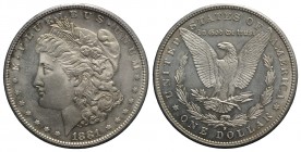 USA. AR One Dollar 1881 Morgan, San Francisco (38mm, 26.81g, 6h). KM 110. Good VF