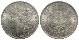 USA. AR One Dollar 1885 Morgan, New Orleans (38mm, 26.84g, 6h). KM 110. VF - Good VF