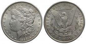 USA. AR One Dollar 1889 Morgan (38mm, 26.82g, 6h). KM 110. VF - Good VF