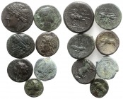 Magna Graecia and Sicily, lot of 7 Greek Ӕ coins, to be catalog. Lot sold as is, no return