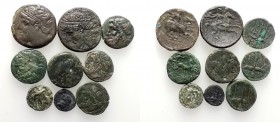 Sicily, lot of 9 Greek Ӕ coins, to be catalog. Lot sold as is, no return