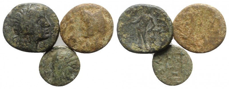 Lot of 3 Greek Æ coins, to be catalog. Lot sold as is, no return