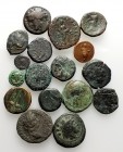 Mixed lot of 17 Greek, Roman and Byzantine Æ coins, to be catalog. Lot sold as is, no return