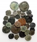 Mixed lot of 30 Greek, Byzantine and Medieval Æ coins, to be catalog. Lot sold as is, no return