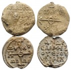 Two Byzantine PB Seals, to be catalog. Lot sold as is, no return