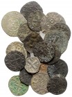 Lot of 20 Italian Medieval BI and Æ coins, to be catalog. Lot sold as is, no return