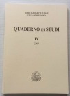 Associazione Culturale Italia Numismatica Quaderno di studi IV Editrice Diana 2009. Brossura ed. pp. 188, ill. in b/n. Tra gli argomenti: Andrea Morel...