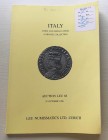 Leu Numismatics Auction 68 Italy Coins and Medals from a Porivate Collection. Zurich 22 October 1996. Brossura ed. pp. 178, lotti 683, ill. in b/n, ta...