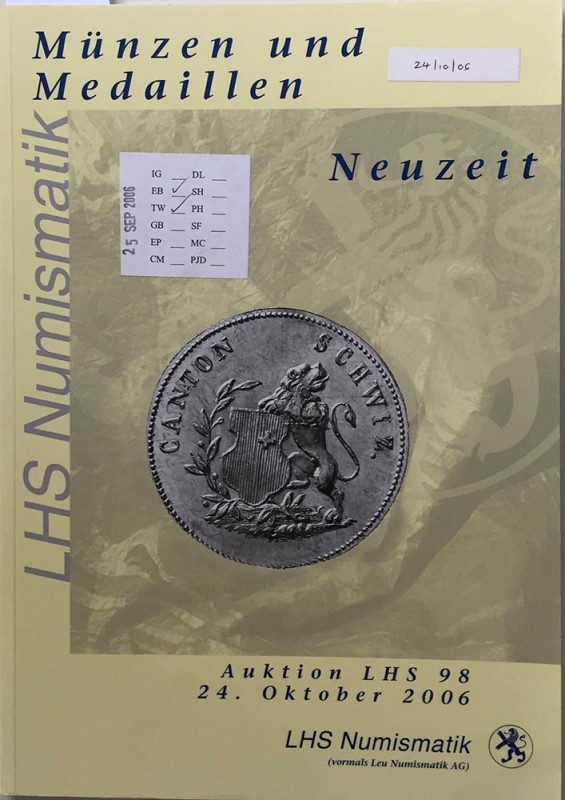 LHS Numismatik Auction 98. Munzen und Medaillen, Mittelalter Neuzeit. Zurich 24 ...