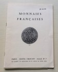 Kampmann M.M. Platt M. Salle No. 7 Monnaies Francaises Paris 28-29-30 Avril 1970. Brossura ed. lotti 615. Con lista prezzi di stima. Buono stato