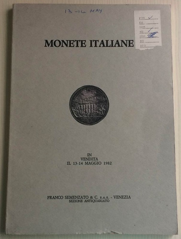 Semenzato F. Monete Italiane Medioevali, Moderne, Contemporanee ed Estere. Venez...