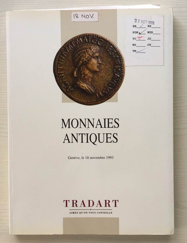 Tradart Monnaies Antiques Grecques et Romaines provenant des Collections de dive...