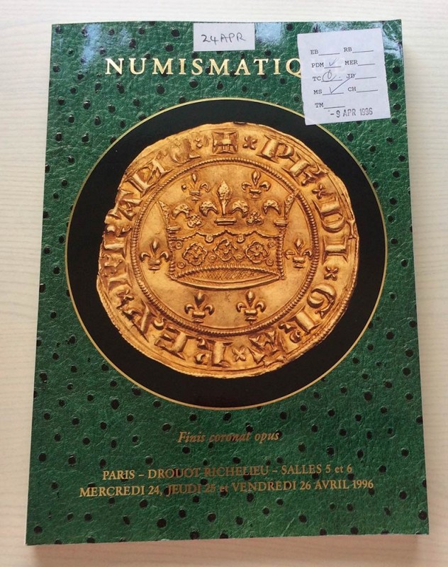 Vinchon F. B. Importante Collection d'un Grand Numismate “Finis Coronat Opus” La...