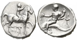 Calabria. Tarentum. ΑΓΑΘΑΡΧΟΣ, magistrate circa 272-240 BC. Nomos AR
