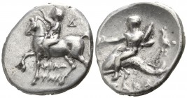 Calabria. Tarentum. ΦΙΛΩΤΑΣ, magistrate 272-240 BC. Nomos AR