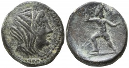 Bruttium. Petelia circa 215-210 BC. Bronze Æ