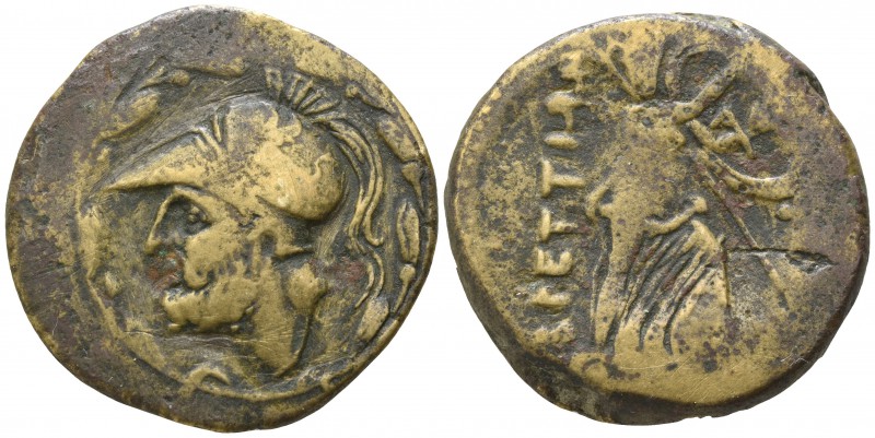 Bruttium. The Brettii circa 215-205 BC.
Reduced Sextans AE

27mm., 16,47g.
...