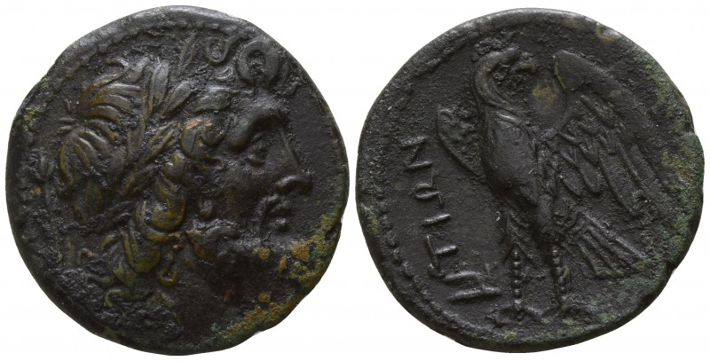 Bruttium. The Brettii circa 211-208 BC.
Drachm AE

21mm., 5,71g.

Laureate ...