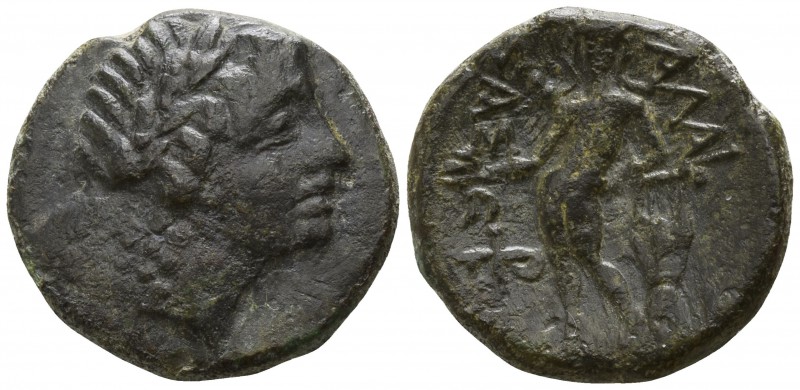 Sicily. Alaisa Archonidea circa 200 BC.
Bronze Æ

19mm., 4,80g.

Laureate h...