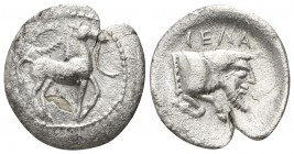 Sicily. Gela circa 465-450 BC. Litra AR