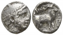 Thrace. Ainos circa 427-425 BC. Diobol AR