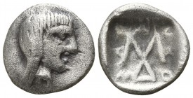 Kings of Thrace. Saratokos circa 444-424 BC. Trihemiobol AR