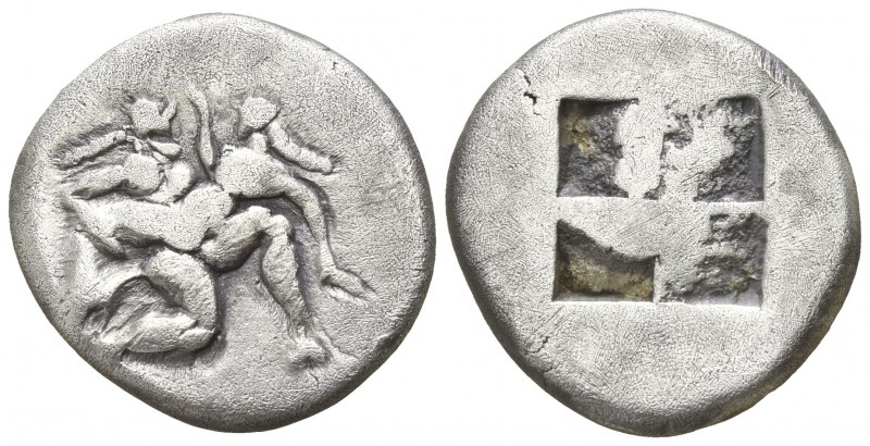 Islands off Thrace. Thasos circa 500-463 BC.
Drachm AR

16mm., 4,02g.

Nude...