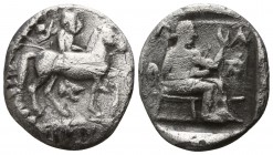 Thessaly. Larissa 460-400 BC. Trihemiobol AR