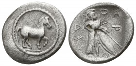 Thessaly. Pharkadon 440-400 BC. Obol AR