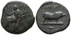 Attica. Eleusis circa 350-335 BC. Dichalkon Æ