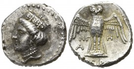 Pontos. Amisos as Peiraieos. ΗΓΗ(ΣΑΓ)-, magistrate circa 400-300 BC. Drachm AR