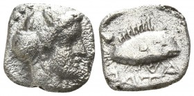 Paphlagonia. Sinope. Datames, Persian Satrap 364-362 BC. Obol AR