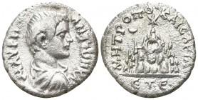 Cappadocia. Caesarea. Caracalla as Caesar AD 196-198 (Dated RY 5 of Septimius Severus AD 197). Drachm AR
